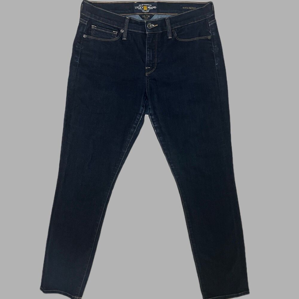 Lucky Brand Women’s Dark Wash Blue Denim Sofia Skinny Ankle Jeans 12/31